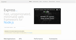 Desktop Screenshot of expressjs.com