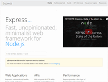 Tablet Screenshot of expressjs.com